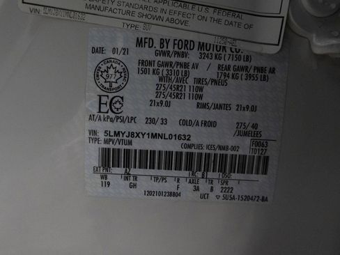 Used 2021 Lincoln Aviator Grand Touring w/ Equipment Group 302A image 45