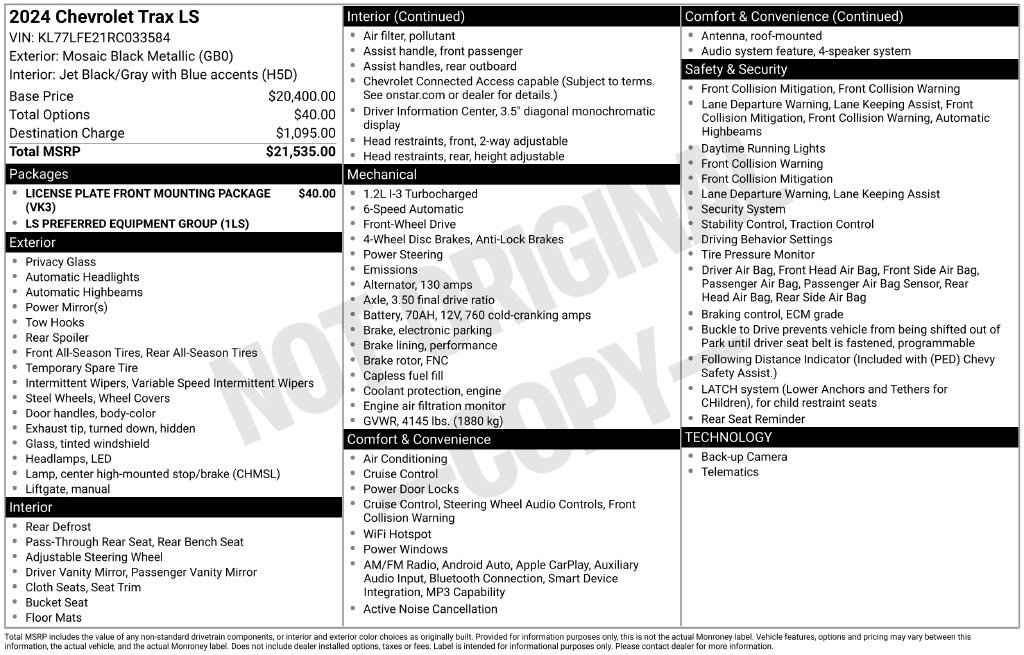 Certified 2024 Chevrolet Trax LS FWD image 41