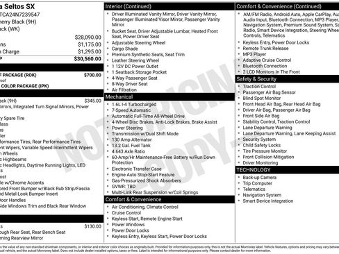 Used 2022 Kia Seltos SX w/ Sunroof Package image 2