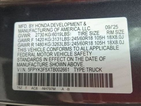 New 2026 Honda Ridgeline RTL image 19