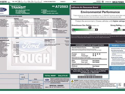 Used 2021 Ford Transit 250 Medium Roof w/ Load Area Protection Package RWD image 7