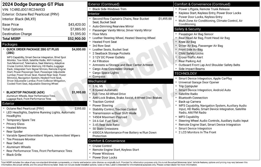 Used 2024 Dodge Durango GT AWD/4WD image 7