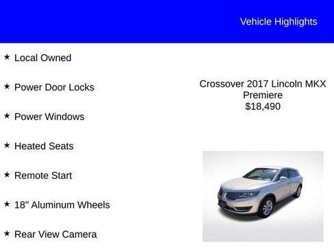 Used 2017 Lincoln MKX Premiere FWD image 2