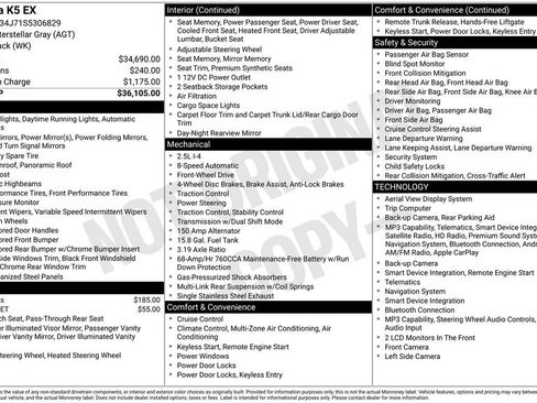 Used 2025 Kia K5 EX FWD image 10