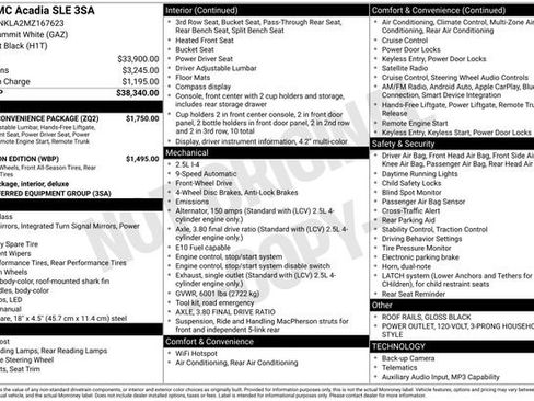 Used 2021 GMC Acadia SLE w/ Driver Convenience Package FWD image 7