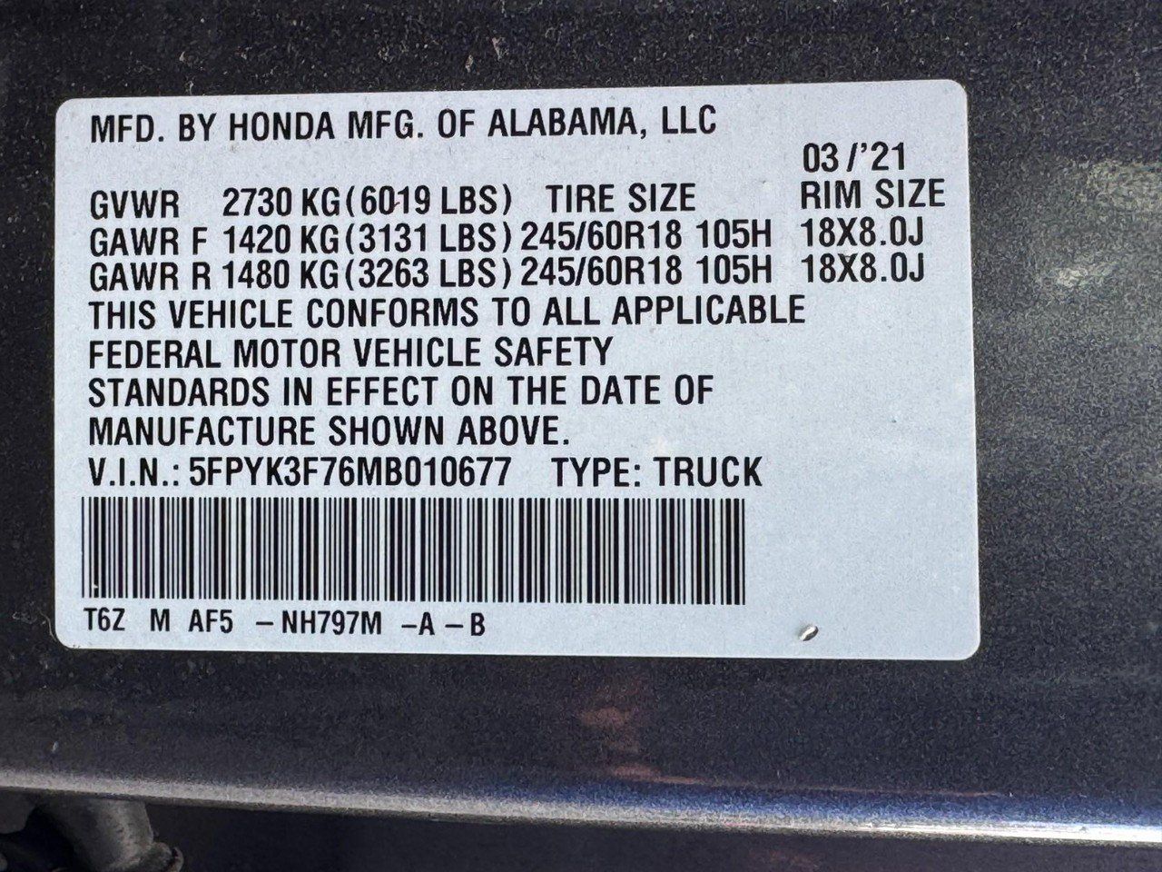 Used 2021 Honda Ridgeline RTL-E image 27