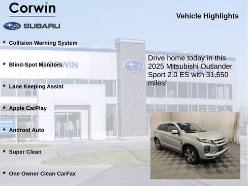 Used 2025 Mitsubishi Outlander Sport ES AWD/4WD image 6