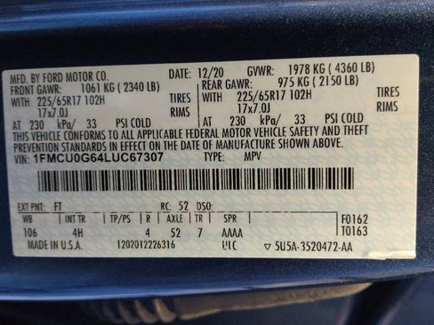 Used 2020 Ford Escape SE FWD image 33