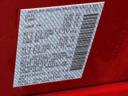 New 2026 Nissan Murano Platinum image 17