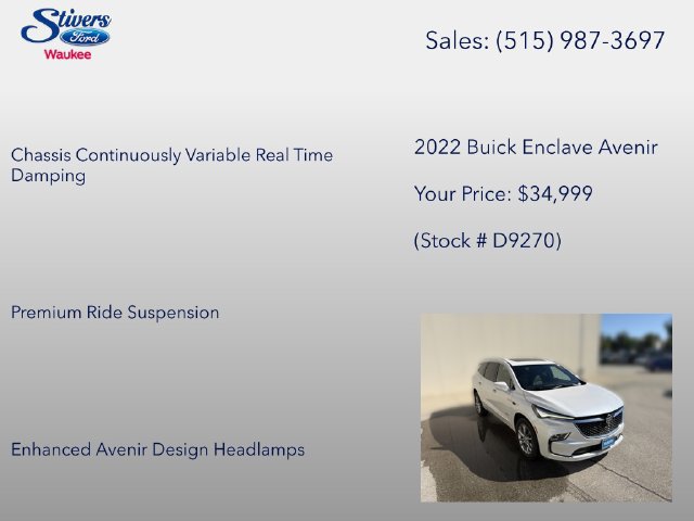 Used 2022 Buick Enclave Avenir w/ Avenir Technology Package FWD image 16