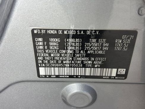 Used 2022 Honda HR-V EX image 9