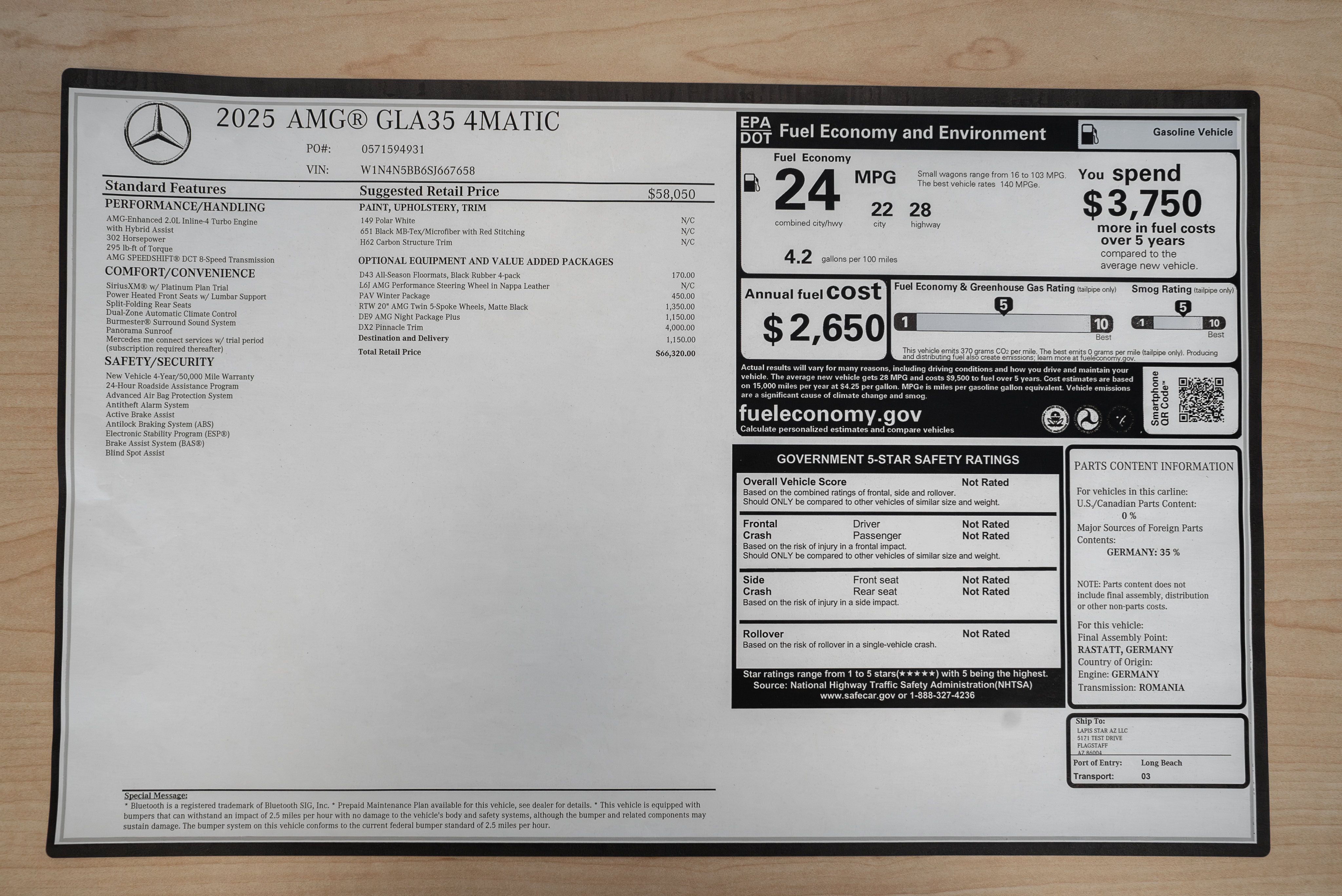 Used 2025 Mercedes-Benz GLA 35 AMG 4MATIC image 37
