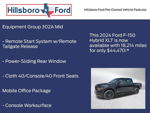 Certified 2024 Ford F150 XLT w/ Equipment Group 302A MID AWD/4WD image 13