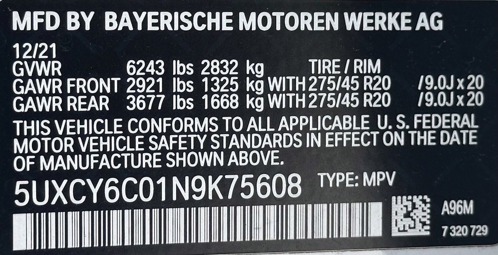 Used 2022 BMW X6 xDrive40i w/ M Sport Package AWD/4WD image 47