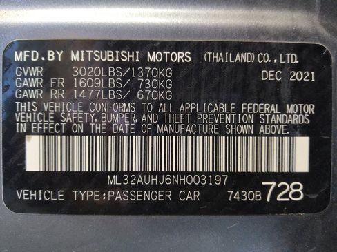 Used 2022 Mitsubishi Mirage LE FWD image 33
