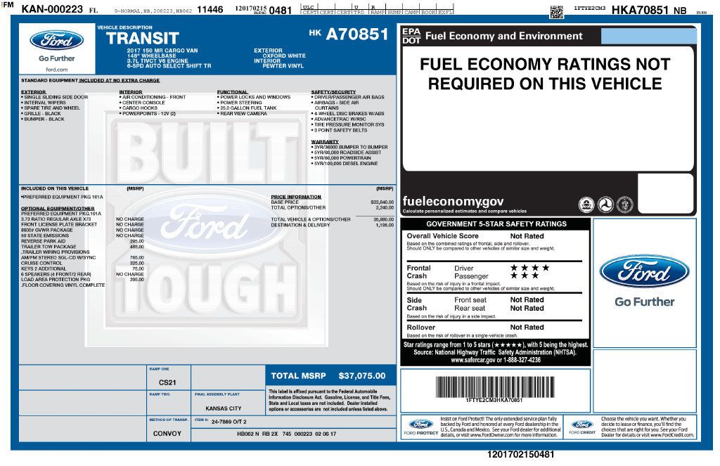 Used 2017 Ford Transit 150 148 Medium Roof RWD image 5