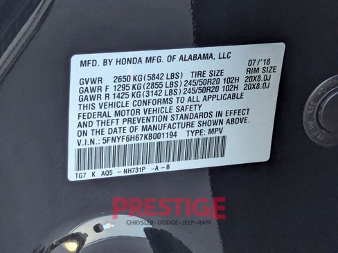Used 2019 Honda Pilot Touring image 35