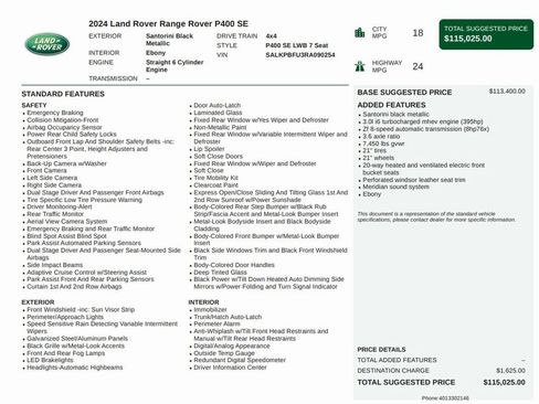 Used 2024 Land Rover Range Rover Long Wheelbase SE image 7