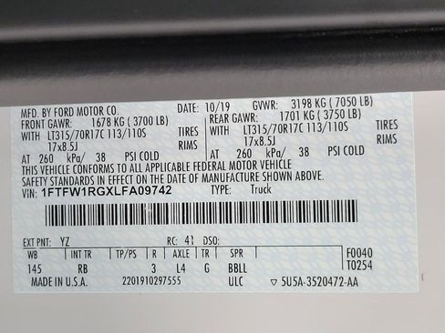 Used 2020 Ford F150 Raptor w/ Equipment Group 802A Luxury AWD/4WD image 29