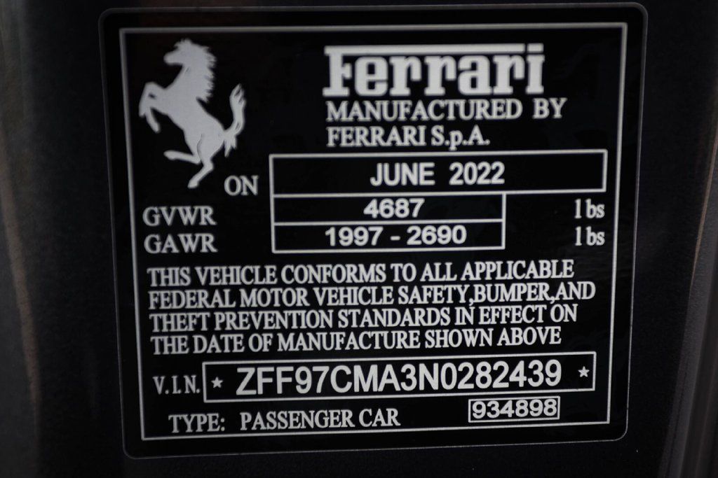 Certified 2022 Ferrari 812 GTS RWD image 41