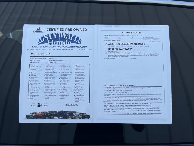 Certified 2024 Honda CR-V EX image 31