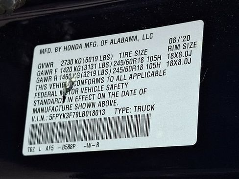 Used 2020 Honda Ridgeline RTL-E image 26