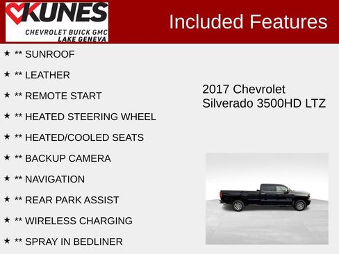 Used 2017 Chevrolet Silverado 3500 LTZ w/ Duramax Plus Package image 2