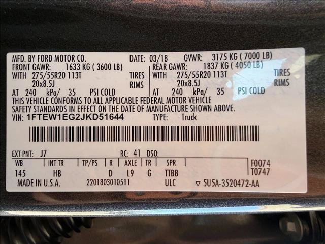 Used 2018 Ford F150 Lariat w/ Equipment Group 502A Luxury AWD/4WD image 24