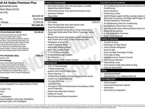 Used 2023 Audi A4 2.0T Premium Plus w/ Premium Plus Package image 66