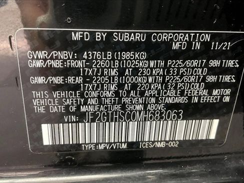 Used 2021 Subaru Crosstrek 2.5i Sport w/ Moonroof Package image 33