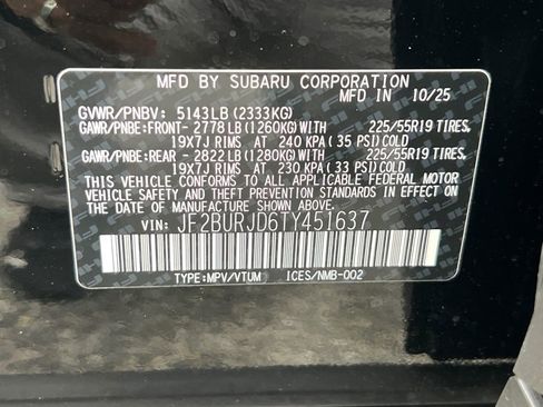 New 2026 Subaru Outback Touring XT image 32