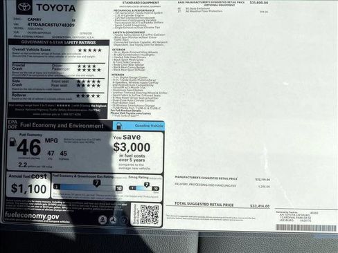 New 2026 Toyota Camry SE FWD image 24