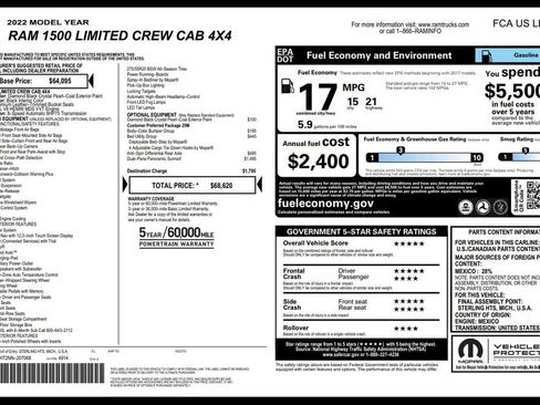 Used 2022 RAM 1500 Limited w/ Bed Utility Group AWD/4WD image 8
