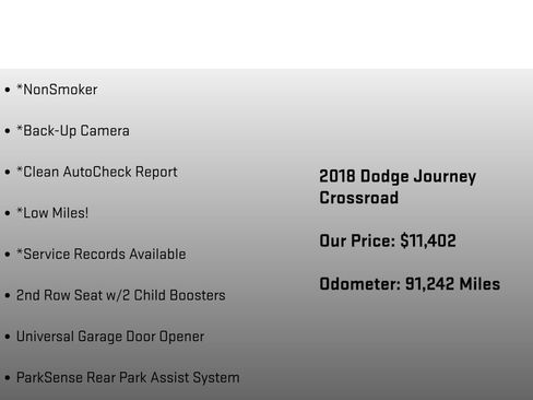 Used 2018 Dodge Journey Crossroad w/ Driver Convenience Group FWD image 12