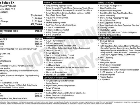 Used 2023 Kia Seltos SX w/ SX Sunroof Package AWD/4WD image 2
