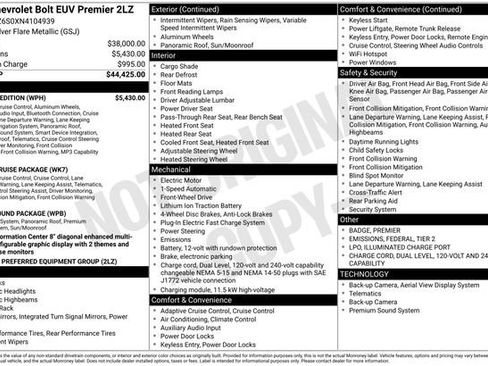 Used 2022 Chevrolet Bolt EUV Premier w/ Launch Edition image 9