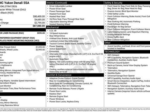 New 2026 GMC Yukon Denali w/ LPO, Floor Liner Package RWD image 19