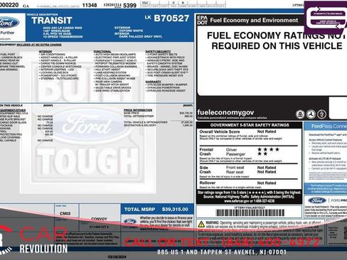 Used 2020 Ford Transit 250 Low Roof w/ Load Area Protection Package RWD image 14