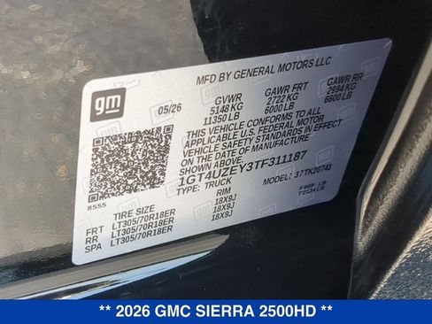 New 2026 GMC Sierra 2500 AT4X w/ LPO, Black Badging Package AWD/4WD image 27