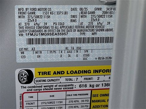 New 2025 Ford Expedition Platinum w/ Stealth Performance Package image 17