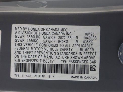 New 2026 Honda Civic Sport image 24