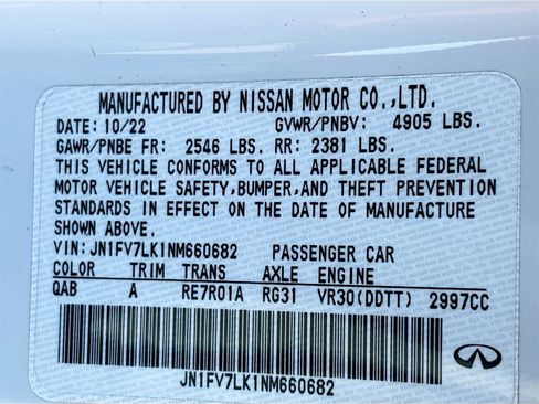 Used 2022 INFINITI Q60 Red Sport 400 w/ Cargo Package image 32