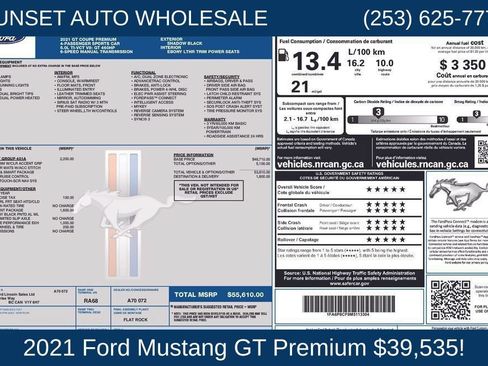 Used 2021 Ford Mustang GT Premium RWD image 45