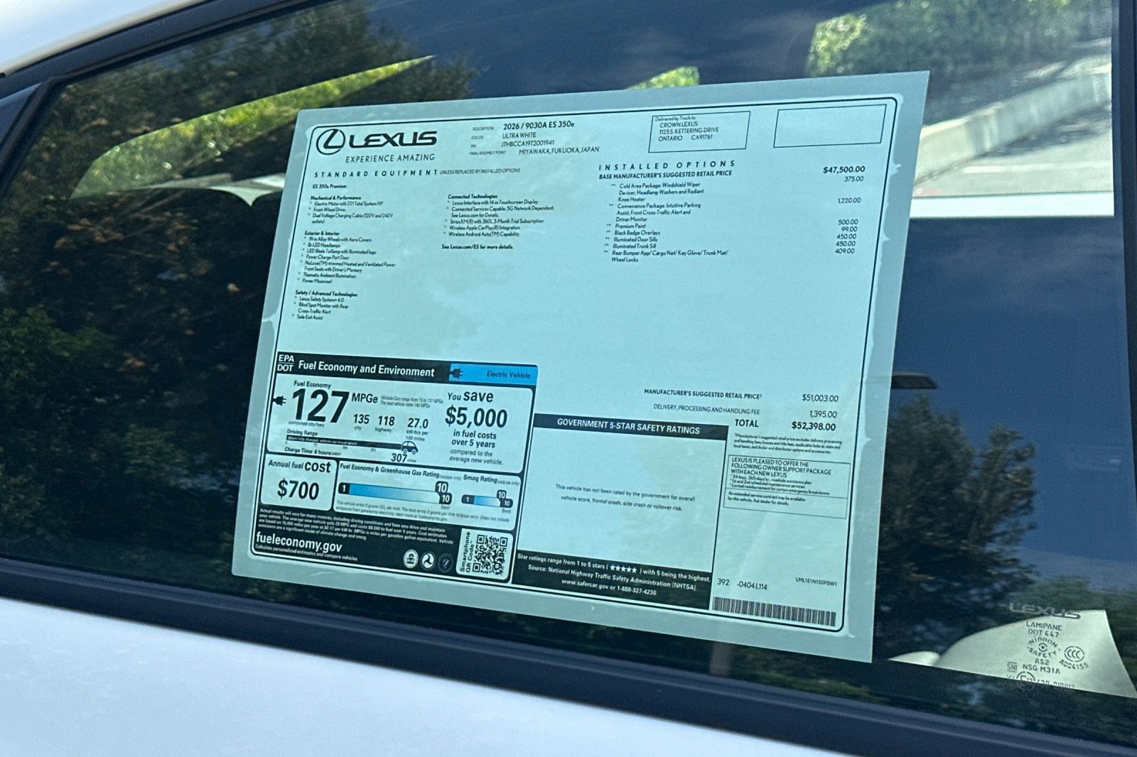 New 2026 Lexus ES 350e w/ Convenience Package FWD image 27