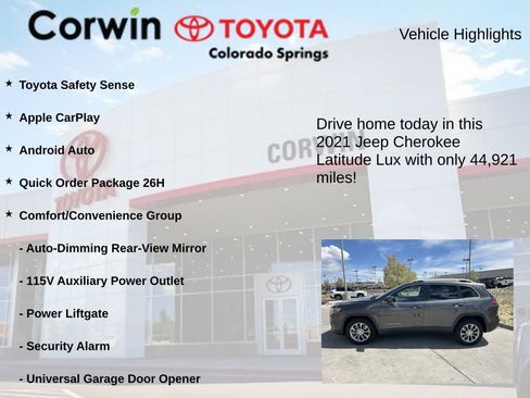 Used 2021 Jeep Cherokee Latitude Lux w/ Comfort/Convenience Group FWD image 6