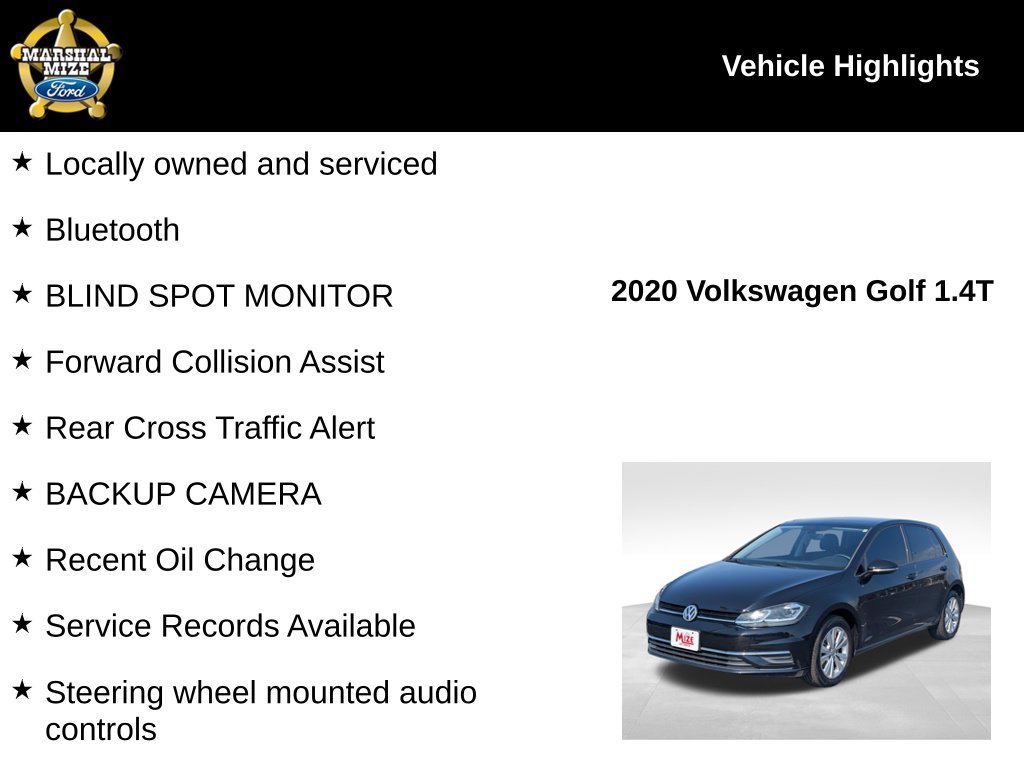 Used 2020 Volkswagen Golf 4-Door FWD image 2