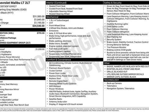 Used 2025 Chevrolet Malibu LT w/ Redline Edition FWD image 2