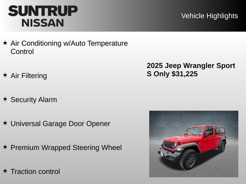 Used 2025 Jeep Wrangler Unlimited Sport AWD/4WD image 16