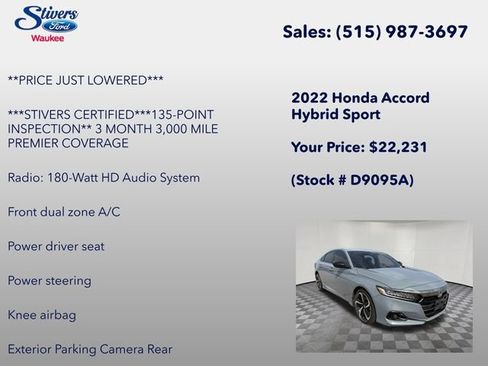 Used 2022 Honda Accord Sport image 8