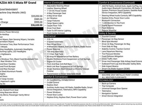 Certified 2021 MAZDA MX-5 Miata RF Grand Touring RWD image 26
